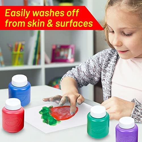 Kids Painting Set, Washable Paint for Kids 10 Colors, 7 Paintbrushes, Paint Palette, Painting Smock, Non Toxic Tempera Paints 2 oz Each,Paints for Toddlers Gifting bundle Art, Crafts — view 2