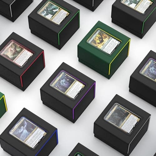 ZLCA MTG Commander Deck Box, Card Deck Box for Trading Card, Holds 110+ Double Sleeved Cards Fits for Magic Cards TCG CCG (Black) — view 4