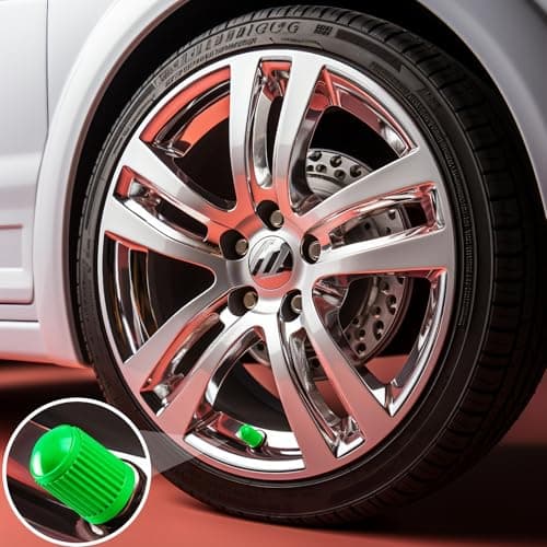 MEAJOO 30PCS Tire Valve Stem Caps, Corrosion Resistant, with O Rubber Ring, Airtight Seal Heavy Duty Dustproof Tire Valve Stem Covers for Cars, SUV, Trucks, Bikes, Motorcycles, Bicycles(Green) — view 2