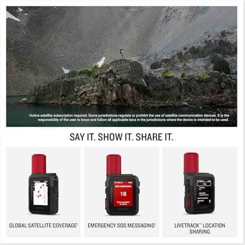 Garmin inReach® Mini 3 Plus, Rugged Global Satellite Communicator with Touchscreen Texting, Photo & Voice Messaging, Emergency SOS Messages & Battery Up to 350 Hours with 10-min inReach® Tracking