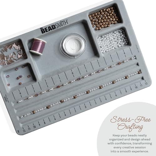 The Beadsmith Mini Bead Board, Grey Flocked — view 4