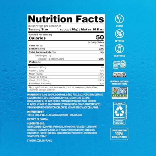 Liquid I.V.® Hydration Multiplier - Strawberry | Electrolyte Powder Drink Mix | 1 Tub (30 Servings) — view 4