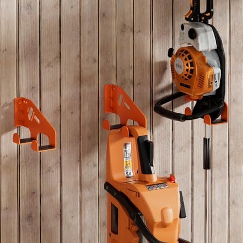 XZHXFX Chainsaw Hanger Wall Mount - Heavy Duty Chainsaw Holder for Garage Organization, Storage Shed Organizer, Chainsaw Rack with Protective Pad, Garage Tools, 1 Pack(Orange) — view 4
