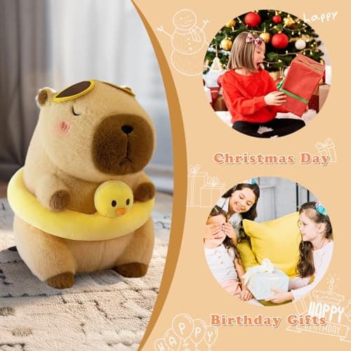 Pazoiaa Cute Capybara Plush, 10 Inch Capybara Stuffed Animal Kawaii Soft Capybara Doll Pillow Gifts for Boys Girls — view 4