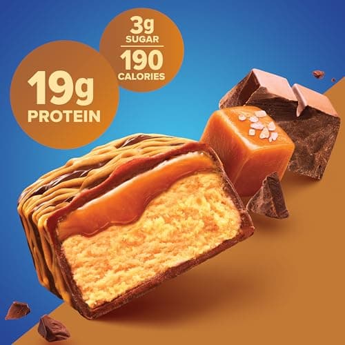 Pure Protein Chocolate Salted Caramel Protein Bars – 20g Protein, 3g Sugar, 190 Calories (12 count) Low Sugar* High Protein Snack - Gluten Free - Perfect for a Healthy Snack — view 3