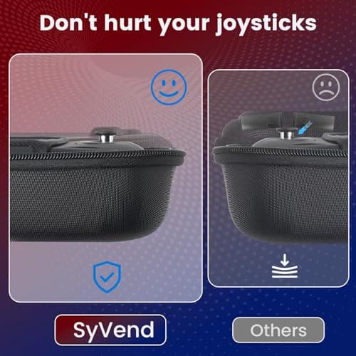 SyVend 3 in 1 Carrying Case Set for Lenovo Legion Go S 2025, Hard Travel Pouch with TPU Silicone Cover Kickstand and 2 Pack Tempered Glass Screen Protector, Portable Storage Bag - Black