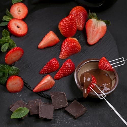 6pcs Chocolate Dipping Tools Set, Stainless Steel Candy Fondue Forks Sticks with Slotted Spoons Cake Decorating Tools Accessories Kit for Truffles Dessert Candy Making Cooking Baking Supplies — view 5