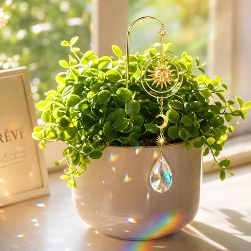 260 Pcs DIY Suncatcher Kits for Adults, Crystal Suncatcher Plant Decorations for Pots, Gold Garden Suncatchers for Windows Hanging Indoor Small Potted Plant Trellis, Sun Catcher Making Suppliers — view 2