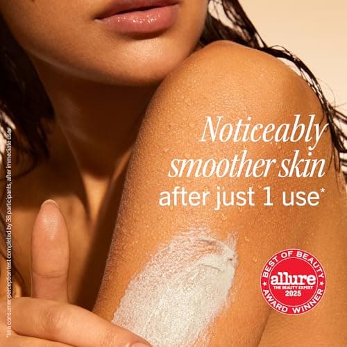 First Aid Beauty KP Bump Eraser Body Scrub with 10% AHA - Dermatologist-Tested Keratosis Pilaris Exfoliator - Support for Rough Bumps & Uneven Skin Texture - Sensitive Skin - 8 oz, Fresh Peach — view 2