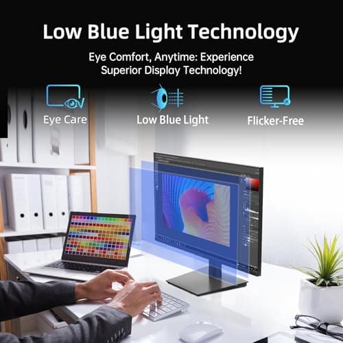 KTC 24 Inch Monitor 100Hz, FHD 1080P Computer Monitor with Frameless Design, 4000:1, 103% sRGB, HDMI VGA Port, Low Blue Light, Tiltable PC Monitors for Home Office, VESA Mount H24V27 — view 5