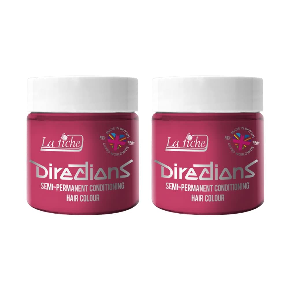 2x La Riche Directions Semi-Permanent Hair Color 100ml Tub - Flamingo Pink