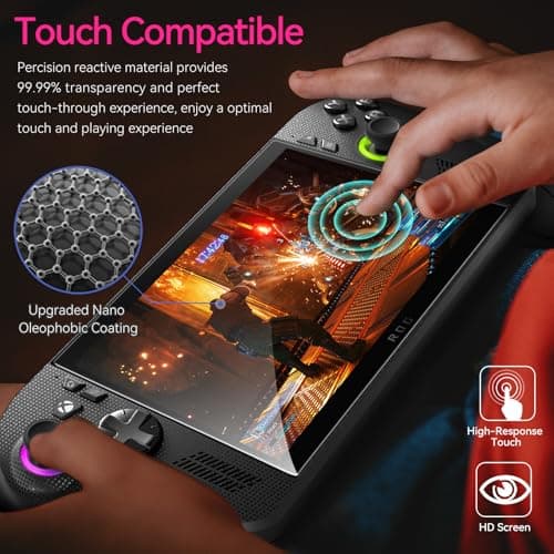 ivoler 3-Pack Screen Protector for ASUS ROG Xbox Ally X/ROG Xbox Ally Handheld 2025, Tempered Glass, 7 inch Full Coverage, Transparent Ultra HD, Anti-Scratch, Anti-Fingerprint — view 5
