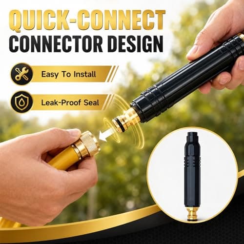 Home High Pressure Water Hose Nozzle, Adjustable Water Garden Hose Sprayer, Pressure Washer Hose Nozzle Attachment for Patio/Car Washing/Garden Watering — view 3