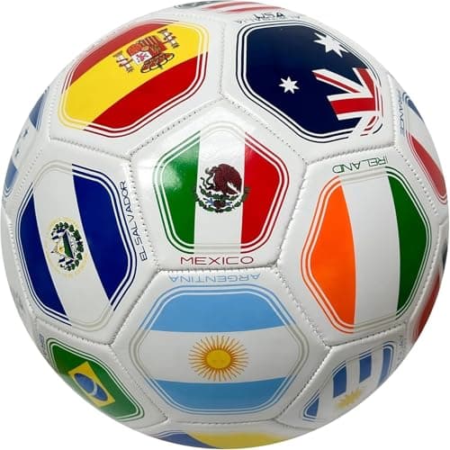 Tripact Inc 2026 World Flag Country World Flag Training Outdoor Soccer Ball Size 5 Futol Size (Size 5)- White — view 4