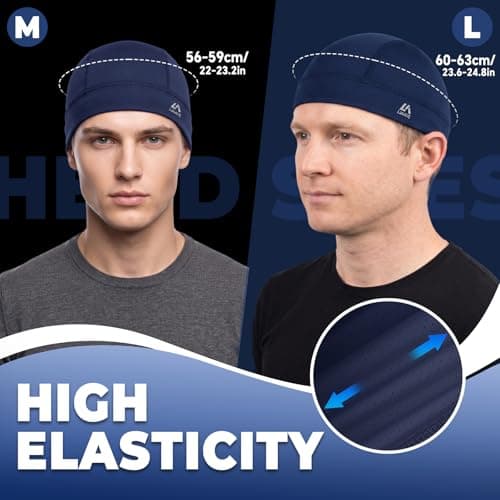 Lauzq 3Pack Cooling Breathable Mesh Skull Cap Helmet Liner, Sweat & Quick Dry Cycling Motorcycle Hard Hat Liner for Men Women — view 5