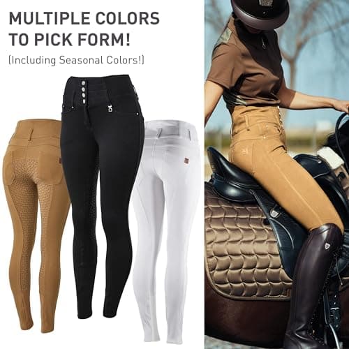 HORZE Women's Tara Full Seat Breeches - High Waist