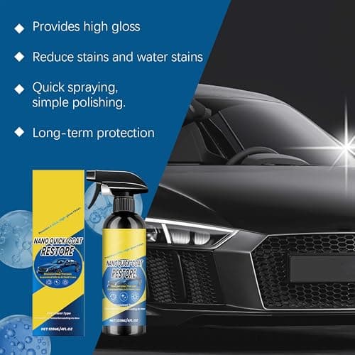 Gyonwt 2PCS Nano Quick-Coat Restore, Quick Coat Restore Coating Spray, Advanced Automobile Quick-Acting Coating Agent, Multi-Functional Coatings Renewal Agent Spray with Dust Proof for Car — view 3