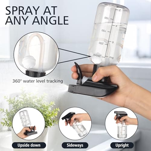 360° Spray Bottles 2 Pack 17oz Plastic Water Sprayer Small Squirt Bottle — view 5