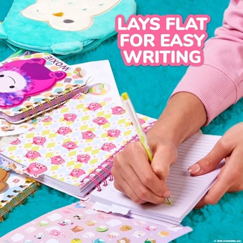 Original Squishmallows Tab Journal, 5 Tabs, Spiral Bound, Journals for Teens, Squishmallows Birthday Gift, Kids Journaling Kit, Stationery Set for Girls, Sketch Journal, Diary — view 5