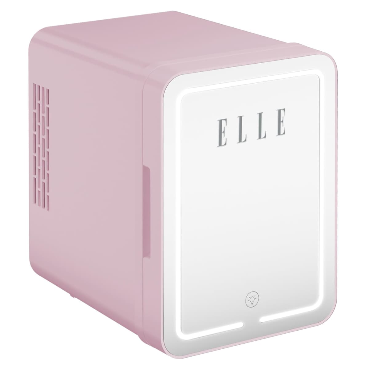 ELLE Mini Cooler with LED Makeup Mirror 4L Portable Cooler Pink (Pink)