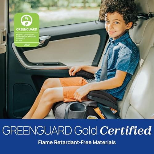 Chicco GoFit ClearTex Backless Booster Car Seat Without Latch Attachment, Travel Booster Seat for Car, Portable Car Booster Seat for Children at Least 4 Years Old and 40-110 lbs., Shadow/Black — view 4