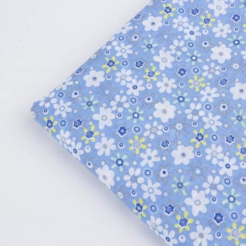 9.8"*9.8"(25cm*25cm) Cotton Fabric DIY Making Supplies Quilting Patchwork Fabric Fat Quarter Bundles DIY for Quilting Cotton Patchwork Cushions (Blue, 9.8" x 9.8") — view 4