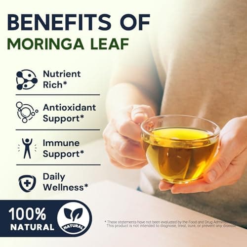 Moringa Leaf Tea - Caffeine Free, 50 Tea Bags — view 3