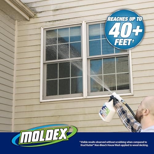 Moldex® Instant Outdoor Cleaner with Bleach and Hose End, 64 oz – Fast Acting Spray for Mold and Mildew Stains on Siding, Decks, Fences and Exterior Surfaces — view 2
