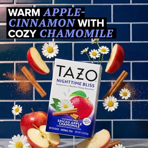 TAZO Herbal Tea Bags, Nighttime Bliss Spiced Apple Chamomile, 16 Count (Pack of 1) — view 2