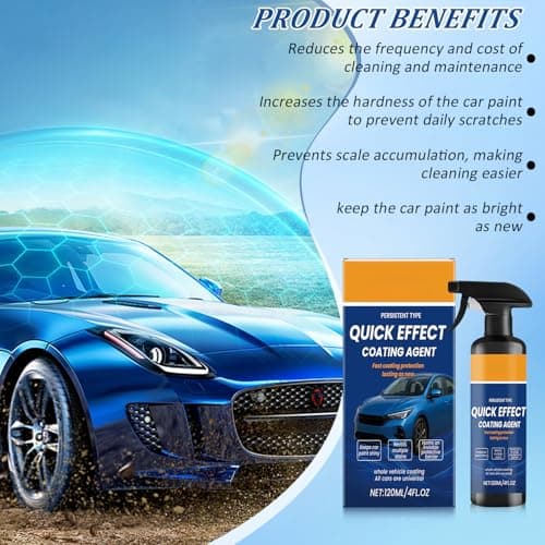 2Pcs Advanced Quick Effect Coating Agent,Car Coating Spray, 2025 New Car Paint Protection，Car Scratch Wax Polish Spray Waterless Wash，Multi-Purpose Oil Film Emulsion Glass Cleaner — view 2