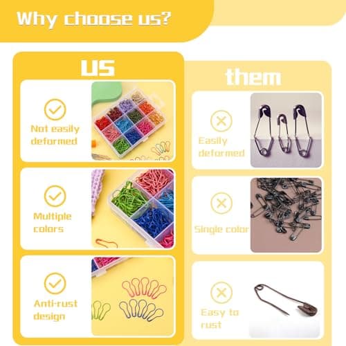 Kollase Crochet Markers, Metal Stitch Markers for Knitting and Crocheting, Accessories and Supplies (M-600 pcs) — view 4