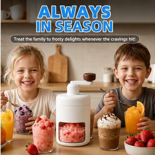Portable Ice Shaver Machine for Snow Cones, Premium Slushie Machine for Home — view 2