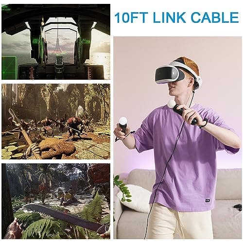 VakiReyy 10FT Link Cable for Oculus Quest 3/Quest 2, High Speed Data Transfer Charging Cable USB 3.0 to USB C Cable Charger for Oculus Quest 2 Accessories VR Headset Gaming to PC — view 4