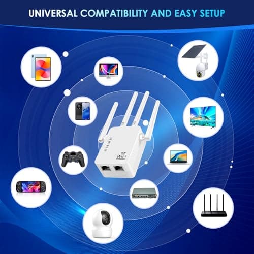 WiFi Extender Signal Booster-2.4GHz 300Mbps WiFi Booster for Home,Covers Up to 9999 Sq. Ft. Whole Home WiFi Coverage Easy Setup,Ethernet Port & Access Point,ejrgj6269 — view 4