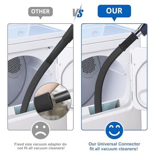 Sealegend Upgrade Dryer Vent Cleaner Kit Vacuum Hose Attachment Compatible with Most Vacuum Cleaner, Quickly Lint Remover Cleaning Supplies, Black