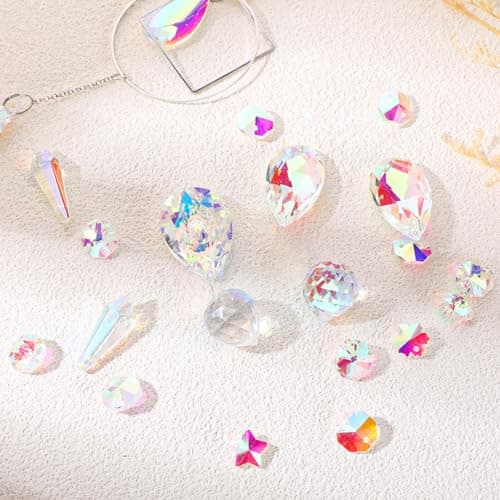228Pcs DIY Suncatcher Kits for Adults, Crystal Suncatchers for Windows, Silver Sun Catcher Window Prism Rainbow Hanging Crystals Crafts for Women Garden Home Decor Gifts for Mother Wife Daughter — view 4