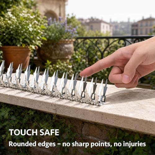 OFFO Bird Spikes, Stainless Steel Pigeon Spikes for Outside to Keep Bird, Crows and Woodpeckers Away, Covers 40 Feet（12m）