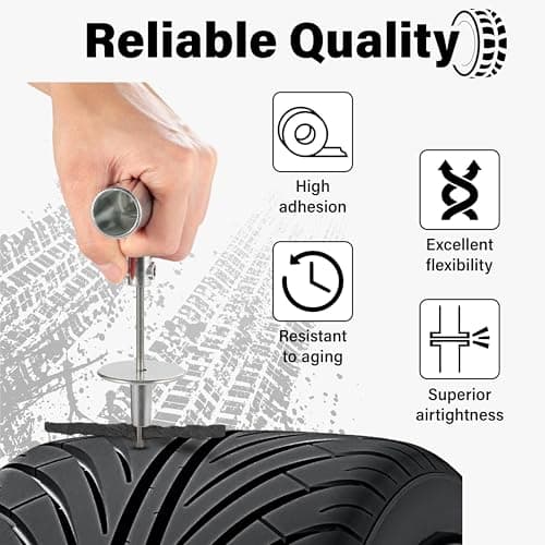 Sixzoo 60 PCS Tire Plugs Heavy Duty, 4" X 0.24" Tire Repair Plugs, Rubber Tires Plug, Tires Repair Strings for Tubeless Puncture Car, RV, SUV, ATV, Motorcycle, Truck,Tractor (Black) — view 3