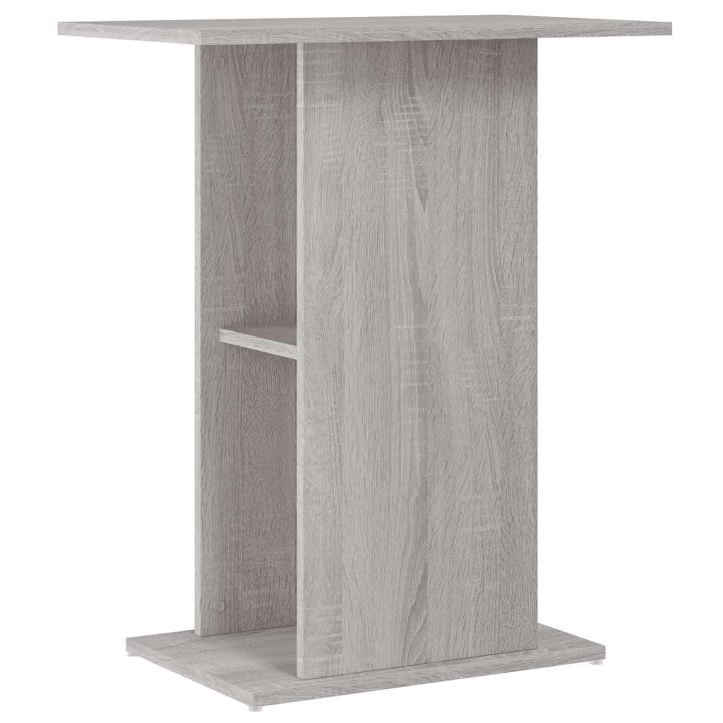 vidaXL Engineered Wood Aquarium Stand in Sonoma Grey - Moisture Fish Tank Stand with Storage Space - Stylish Home Decoration Accent
