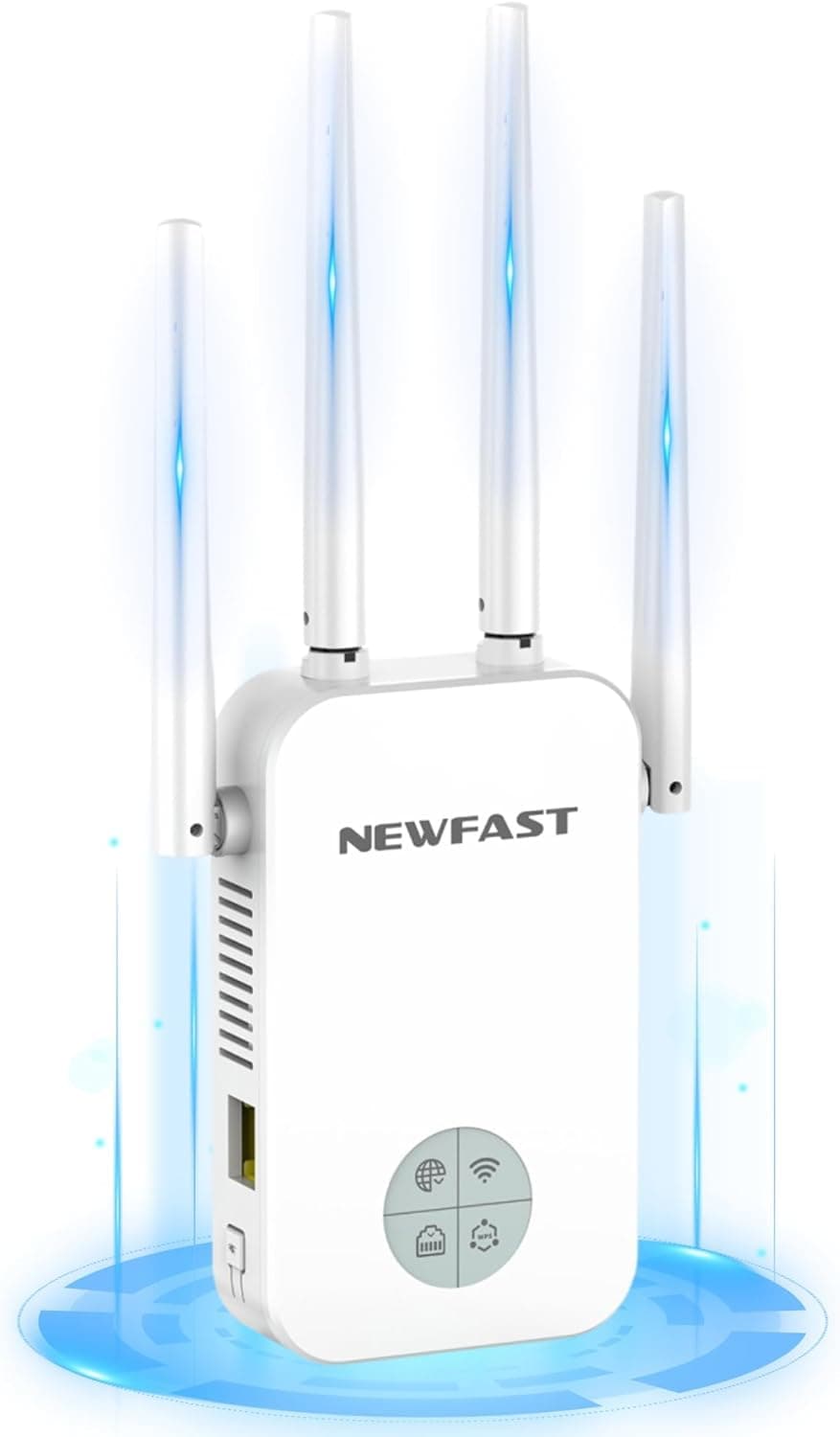 NEWFAST AC1200 WiFi Range booster 5.8/2.4GHz Dual band WiFi Booster Compatible with Any Wireless Router, 802.11AC, Wireless Access Point Compatible with Any Wireless Router, UK Plug