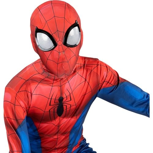 MARVEL Spider-Man Official Youth Zentai Halloween Costume Accessory - Deluxe Two-Way Stretch Spandex Mask with Molded Eyes — view 4