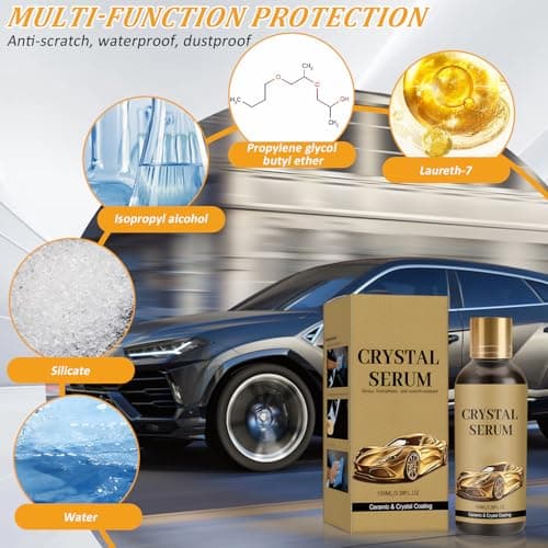 2PCS PTZ Crystal Serum Advanced Graphene Ceramic Coating for Cars, 9H Hardness, Super Hydrophobic Anti-Scratch UV Protection for Vehicle Exterior (1pc*100ML) — view 5