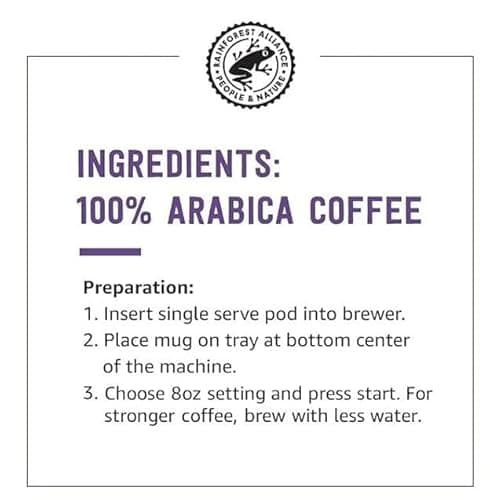 Amazon Brand - Solimo Dark Roast Coffee Pods, Compatible with Keurig 2.0 K-Cup Brewers 100 Count — view 5