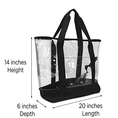 DALIX 20" Large Clear Tote Bag with Small Pouch — view 5