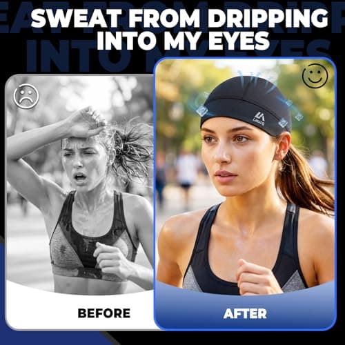 Lauzq 3Pack Cooling Breathable Mesh Skull Cap Helmet Liner, Sweat & Quick Dry Cycling Motorcycle Hard Hat Liner for Men Women — view 4