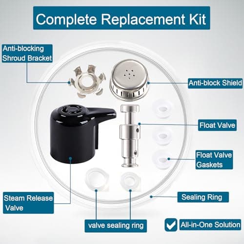 Replacement Parts for Instant Pot Duo/Duo Plus 5&6QT, 10Pcs Set with Steam Release Valve, Sealing Ring, Float Valve replacement for Instant Pot, lid replacement for Instantpot IP-DUO50 IP-DUO60 — view 5