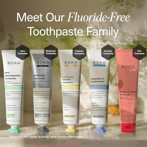 Boka Fluoride Free Toothpaste, Nano Hydroxyapatite Toothpaste, Appropriate for Sensitive Teeth - for Adult Oral Care - Ela Mint Flavor, 4 Fl Oz 1Pk — view 5