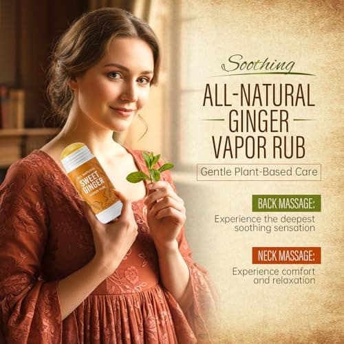 Sweet Ginger Vapor Rub Stick, Multipurpose Vapor Rub with Ginger and Peppermint extracts for Knee Neck Back Massage (1) — view 2