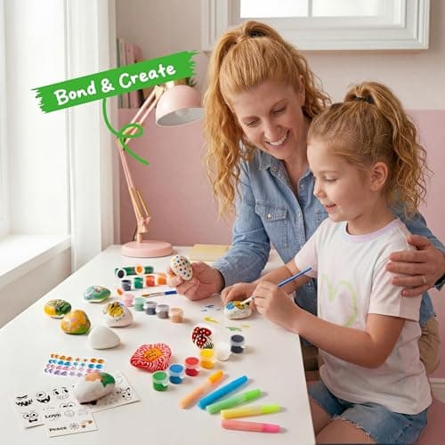 Rock Painting Kit- Glow in The Dark Rock Kit, Arts and Crafts for Kids Ages 6-12, Art Supplies Toy, Kids Craft Paint Kits, Arts & Crafts for Boys Girls Birthday Party Gift Toy — view 4