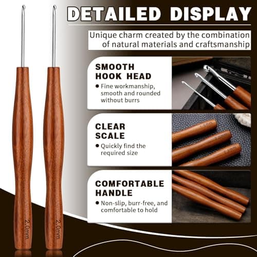 Nitlak 2 Pcs Crochet Hook, Ergonomic Crochet Needles for Arthritic Hands — view 2